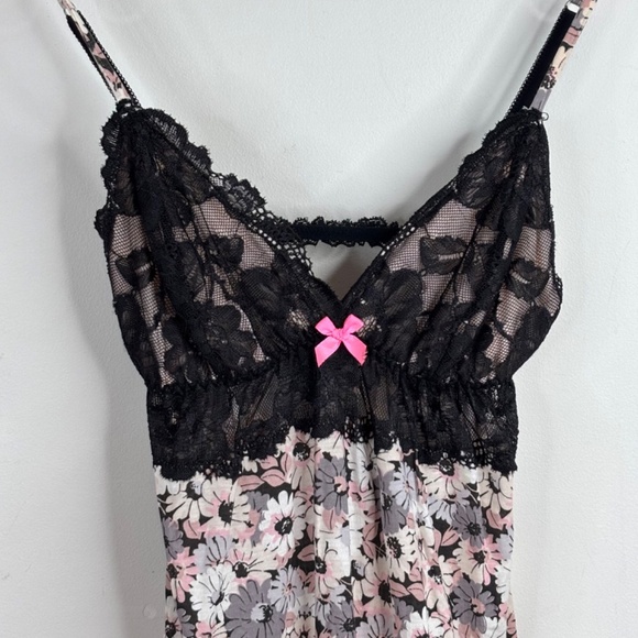 VTG Y2K Victorias Secret Lace Babydoll Tank Top M Floral 90s Fairy Whimsigoth - Picture 2 of 10